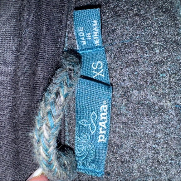 Prana Lucia Sweater Womens XS Teal Mock Neck Pullover Wool Blend Cabincore Boho - Picture 8 of 14